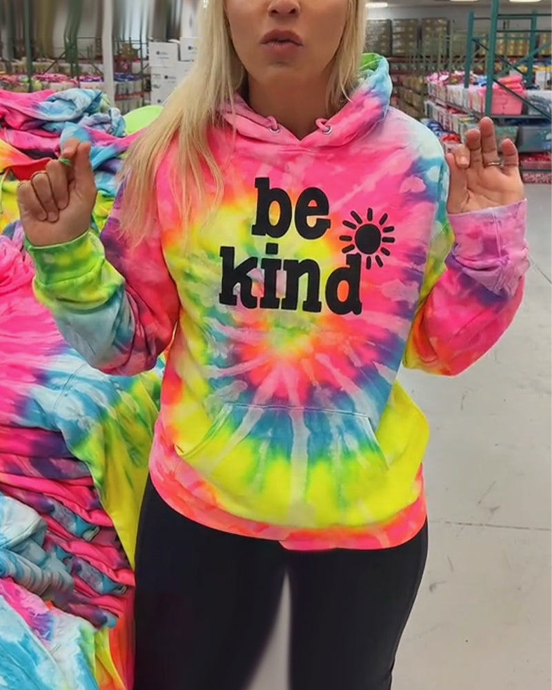Hooded Tie-Dye Loose Sweatshirt