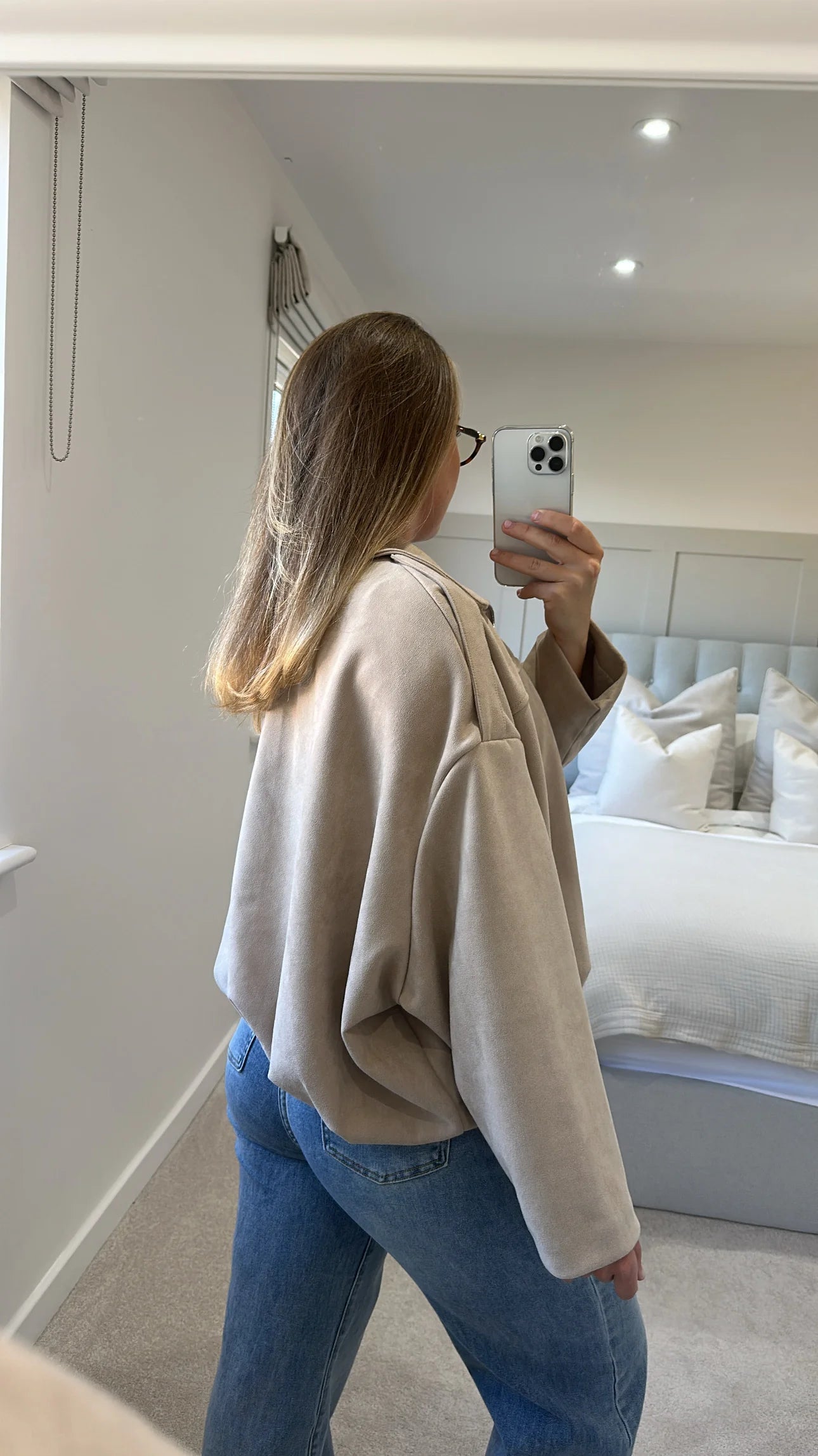 (BUY 1 GET 2 FREE) Suede bomber jacket