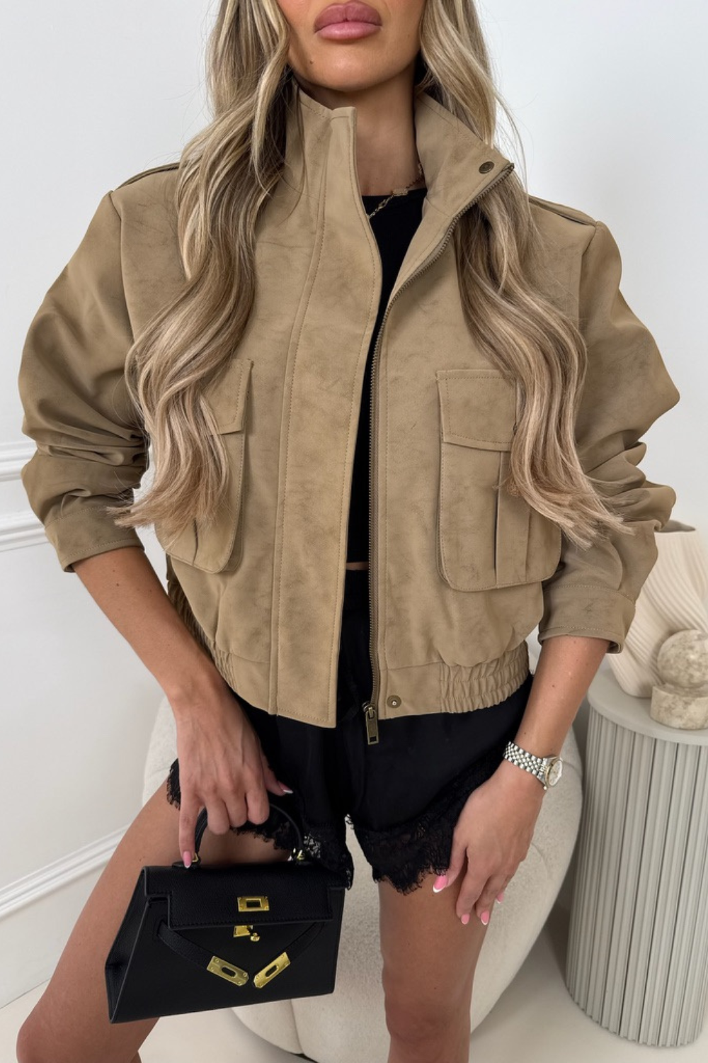 Jamie faux suede jacket