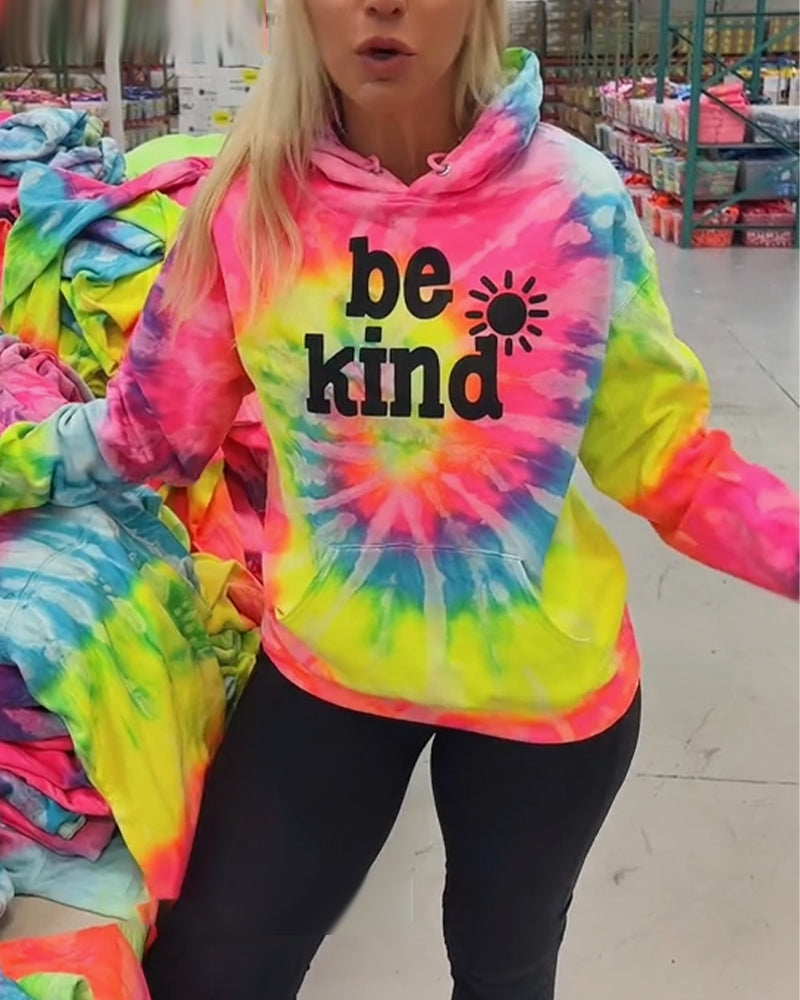 Hooded Tie-Dye Loose Sweatshirt