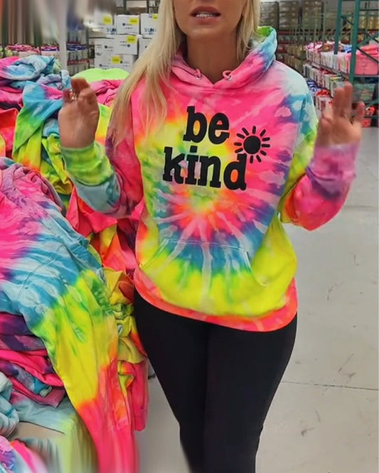 Hooded Tie-Dye Loose Sweatshirt